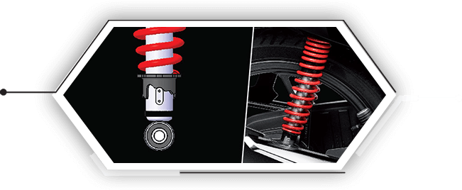 5-STEP ADJUSTABLE REAR SUSPENSION